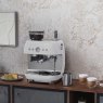 SMEG Espresso Coffee Machine With Grinder - White