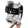 SMEG Espresso Coffee Machine With Grinder - Black