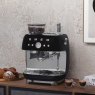 SMEG Espresso Coffee Machine With Grinder - Black