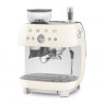 SMEG Espresso Coffee Machine With Grinder - Cream