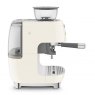 SMEG Espresso Coffee Machine With Grinder - Cream