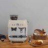 SMEG Espresso Coffee Machine With Grinder - Cream