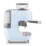 SMEG Espresso Coffee Machine With Grinder - Pastel Blue