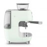 SMEG Espresso Coffee Machine With Grinder - Pastel Green