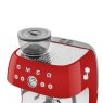 SMEG Espresso Coffee Machine With Grinder - Red