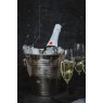 BarCraft Hammered-Steel Champagne Bucket with Ring Handles