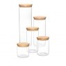 Jomafe Store & Care Round Bamboo Glass Jar