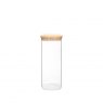 Jomafe Store & Care Square Bamboo Glass Jar