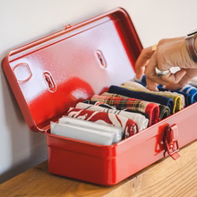 Toyo Steel Trunk Shape Toolbox Red