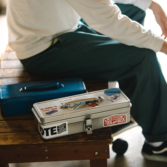 Toyo Steel Trunk Shape Toolbox Blue