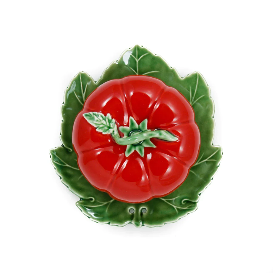 Bordallo Pinheiro Tomato Butter Dish with Cover