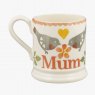 Emma Bridgewater Lovebirds Coral Mum 1/2 Pint Mug