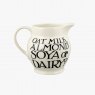 Emma Bridgewater Black Toast Soya Or Dairy 1/2 Pint Jug