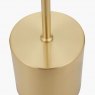 Bella White Ribbed Glass & Gold Metal Squoval Floor Lamp