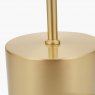 Bella White Ribbed Glass & Gold Metal Squoval Table Lamp