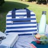 KitchenCraft Lulworth 11.5 Litre Blue Stripe Holdall Style Cool Bag