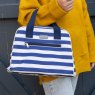 KitchenCraft Lulworth 11.5 Litre Blue Stripe Holdall Style Cool Bag