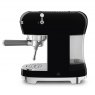 SMEG 50's Style Espresso Coffee Machine with Steam Wand - Black