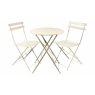 Cream Garden Table & Two Chairs