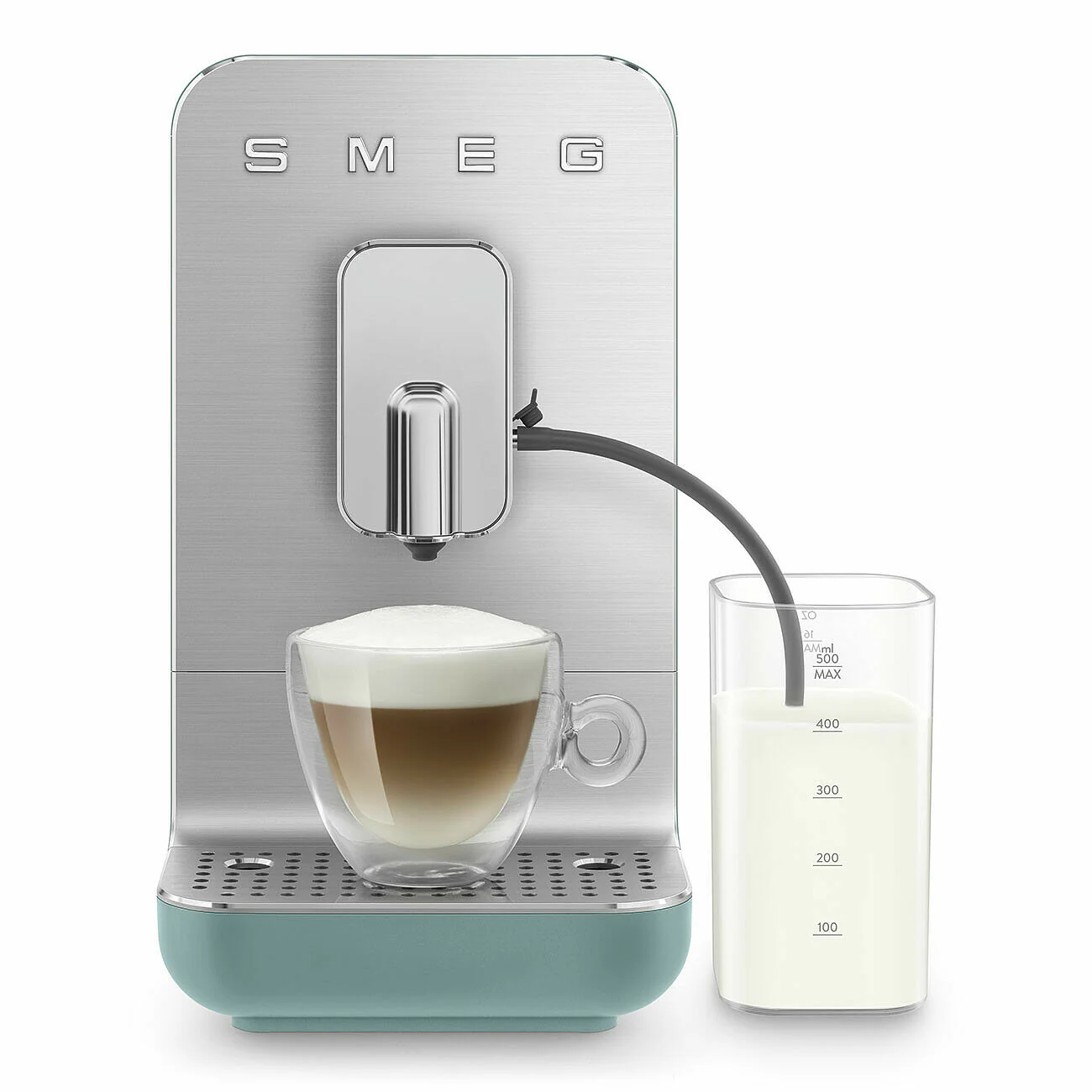 SMEG Bean To Cup Coffee Machine with Automatic Milk Frothing - Emerald Green