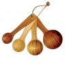 Teak Round Measuring Spoons