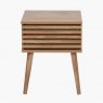 Larvik Natural Eucalyptus Wood 1 Drawer Bedside Table