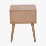 Larvik Natural Eucalyptus Wood 1 Drawer Bedside Table