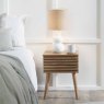 Larvik Natural Eucalyptus Wood 1 Drawer Bedside Table