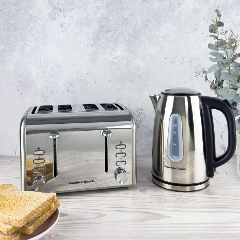 Hamilton Beach Rise 4 Slice Brushed & Polished Stainless Steel Toaster