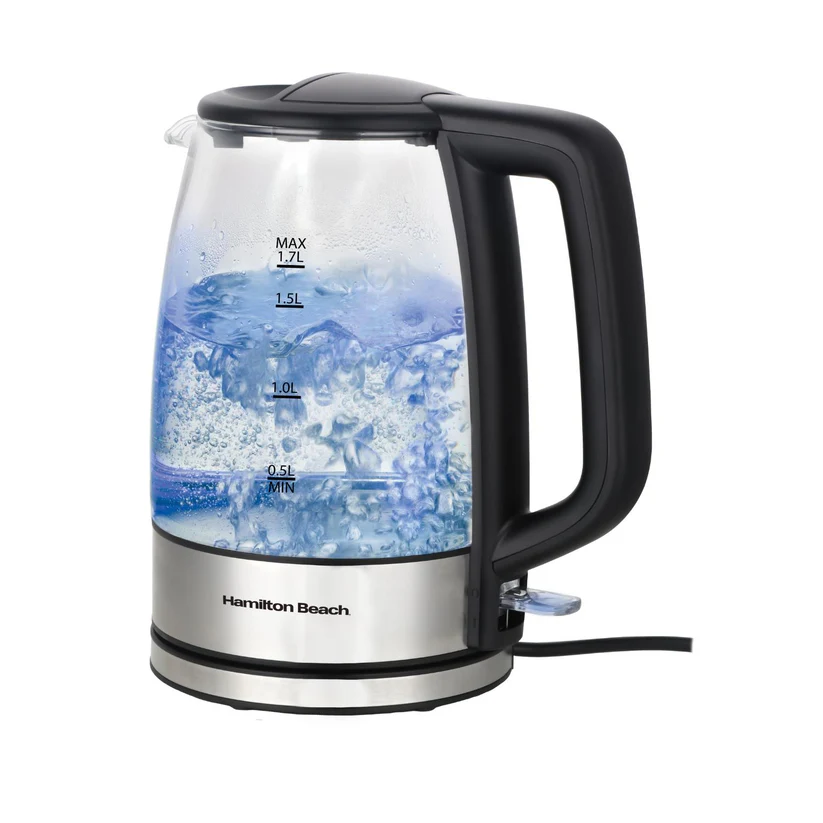 Hamilton Beach 1.7L Illuminating Glass Kettle