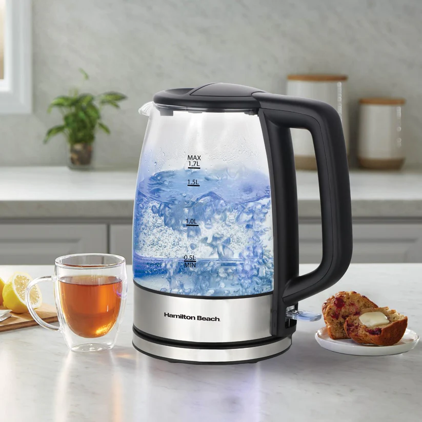 Hamilton Beach 1.7L Illuminating Glass Kettle