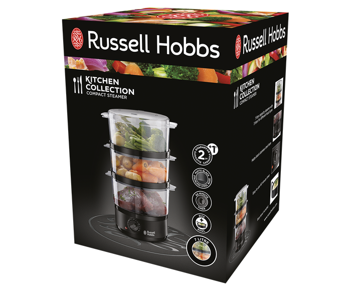 Russell Hobbs Kitchen Collection Compact Steamer - Matte Black