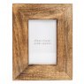 Dark Brown Wedge Photo Frame Mango Wood 4x6'