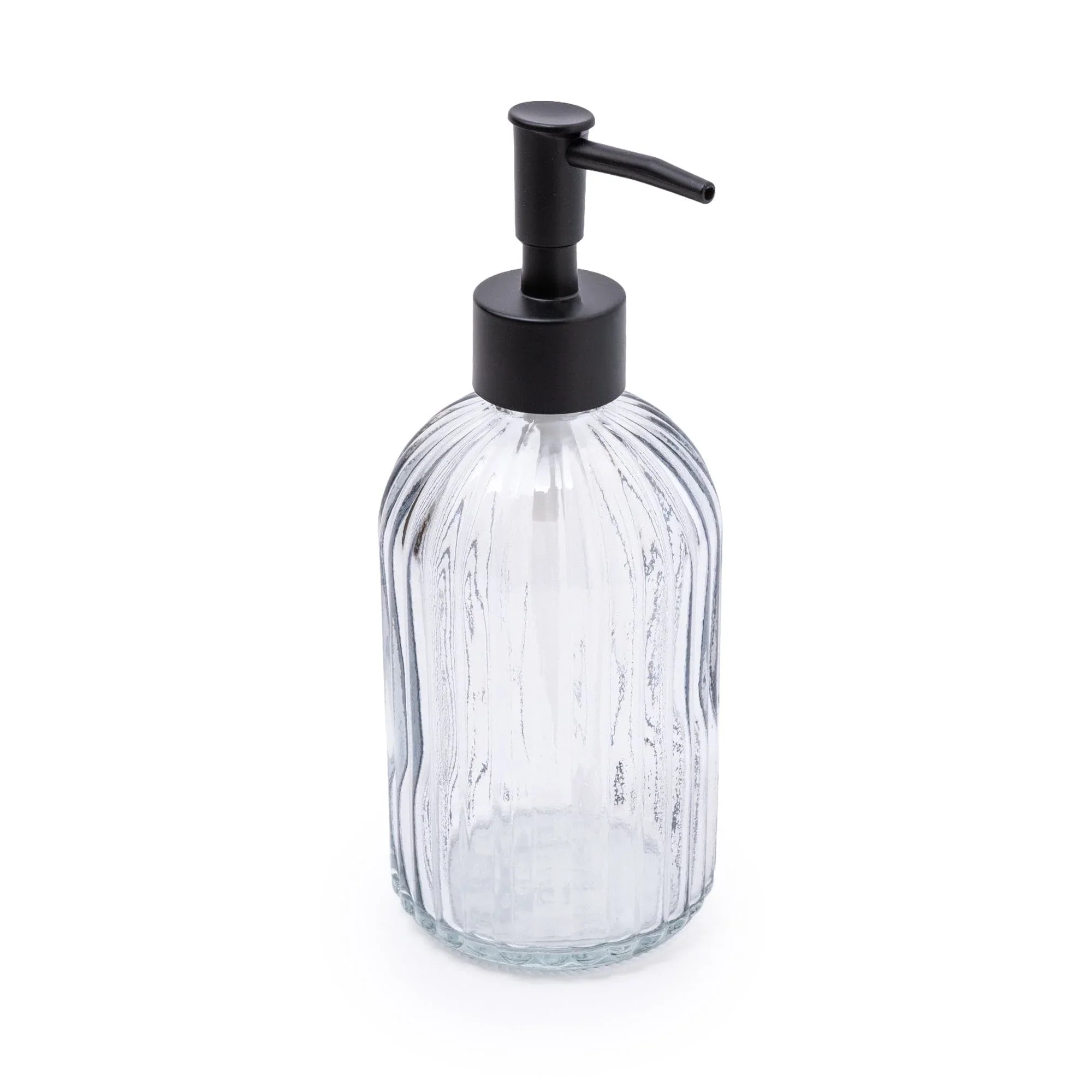 Clear Smoked Glass Soap Dispenser