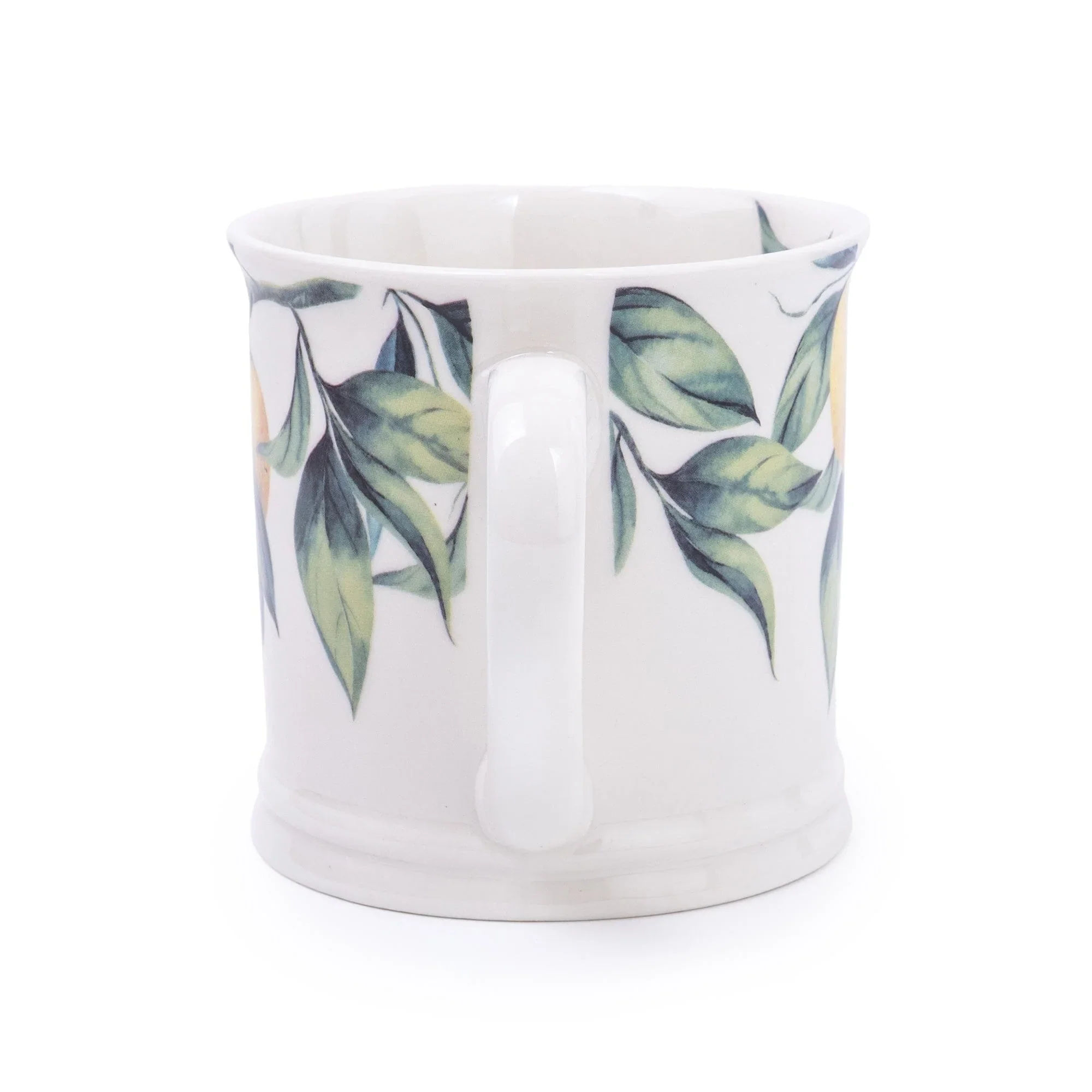 Tankard Mug Mediterranean Lemons White