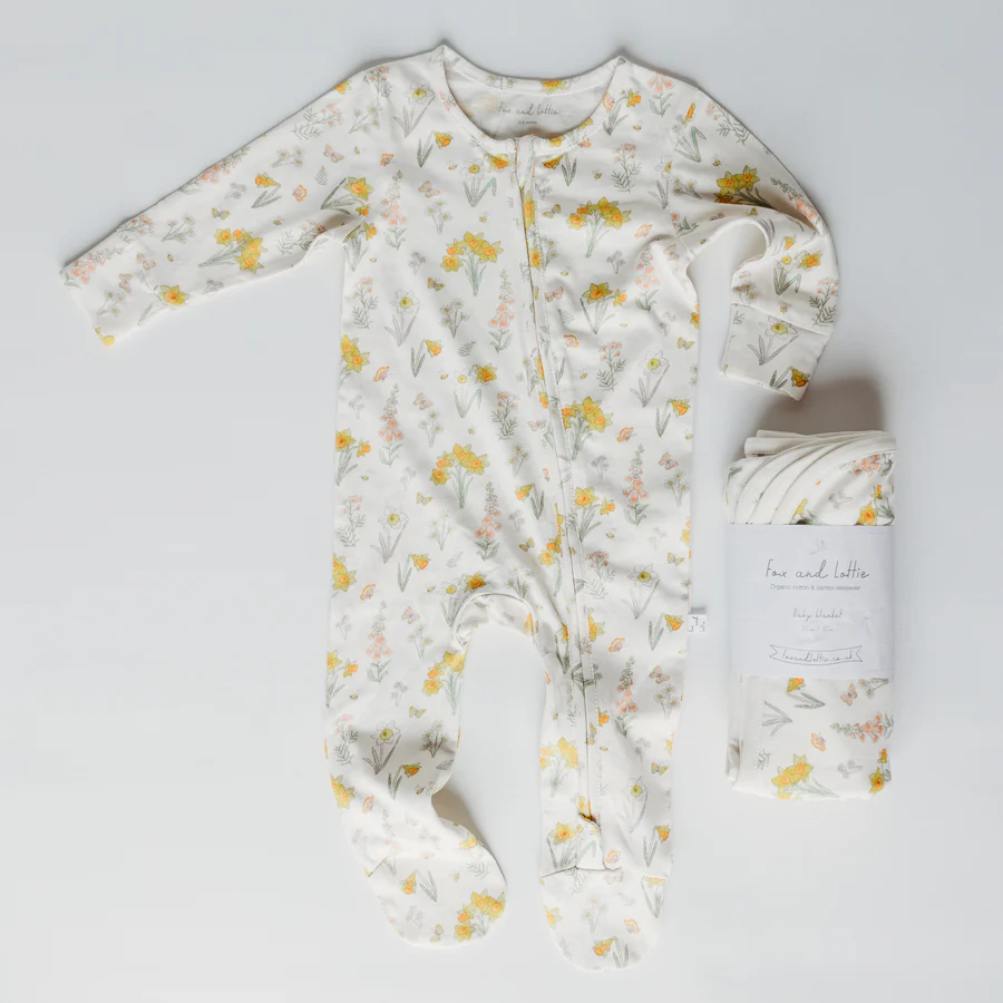 Fox and Lottie Daffodil Sleepsuit