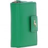 Ashwood Leather RFID Purse with Zip and Stud Closure Green X-30