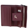 Ashwood Leather RFID Purse with Zip and Stud Closure Wine X-30