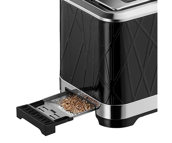 Russell Hobbs Structure Black 2 Slice Toaster