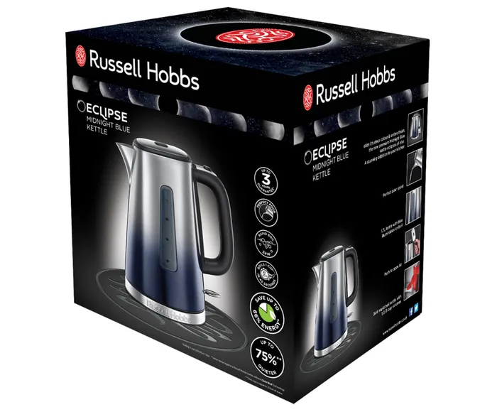 Russell Hobbs Luna Eclipse Midnight Blue Quiet Boil Kettle