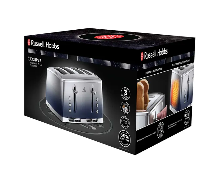 Russell Hobbs Eclipse Midnight Blue 4 Slice Toaster