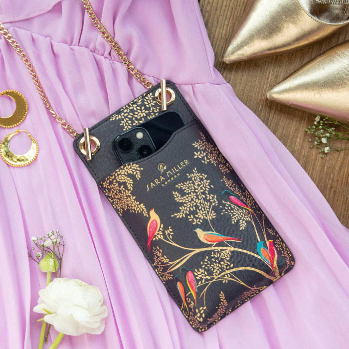 Sara Miller Phone Pouch - Smokey Birds