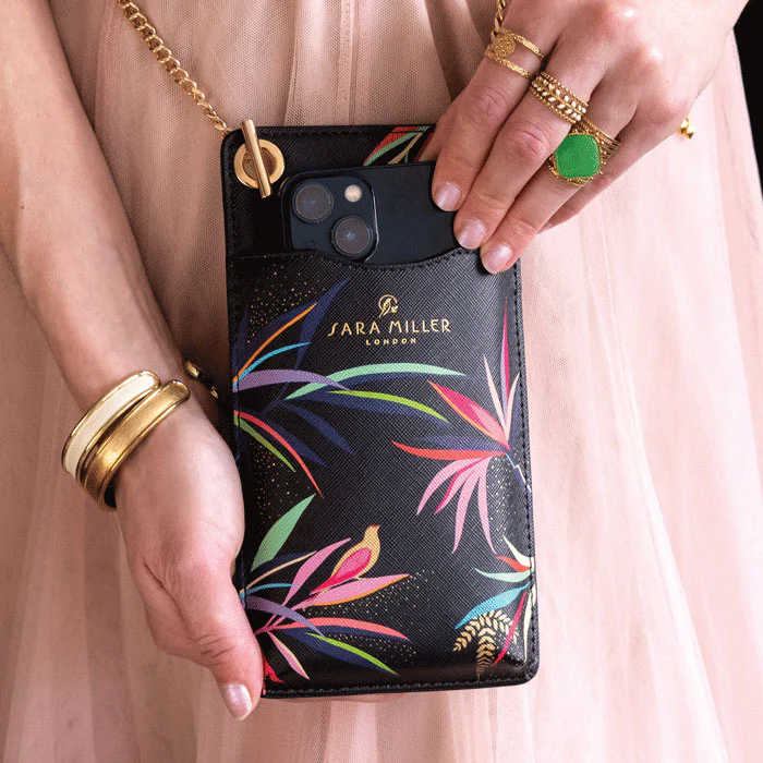 Sara Miller Phone Pouch - Black Bamboo