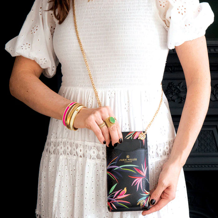Sara Miller Phone Pouch - Black Bamboo