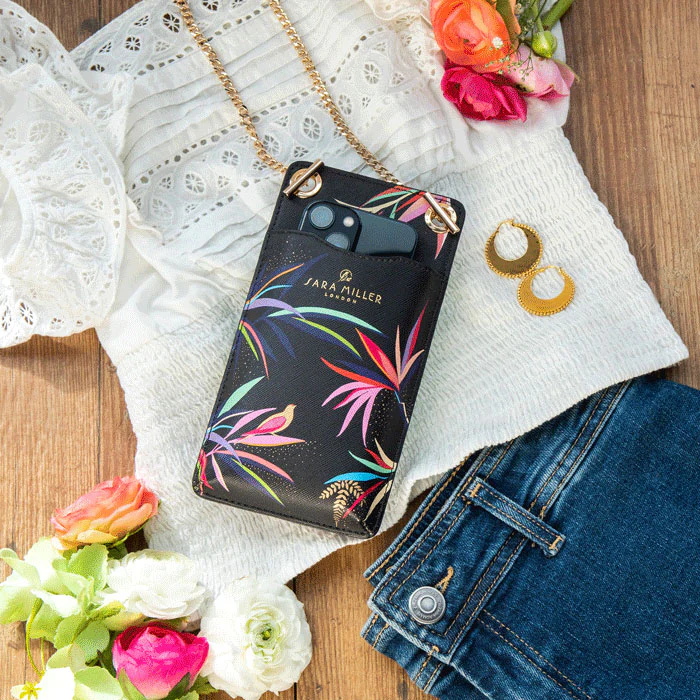 Sara Miller London Sara Miller Phone Pouch - Black Bamboo