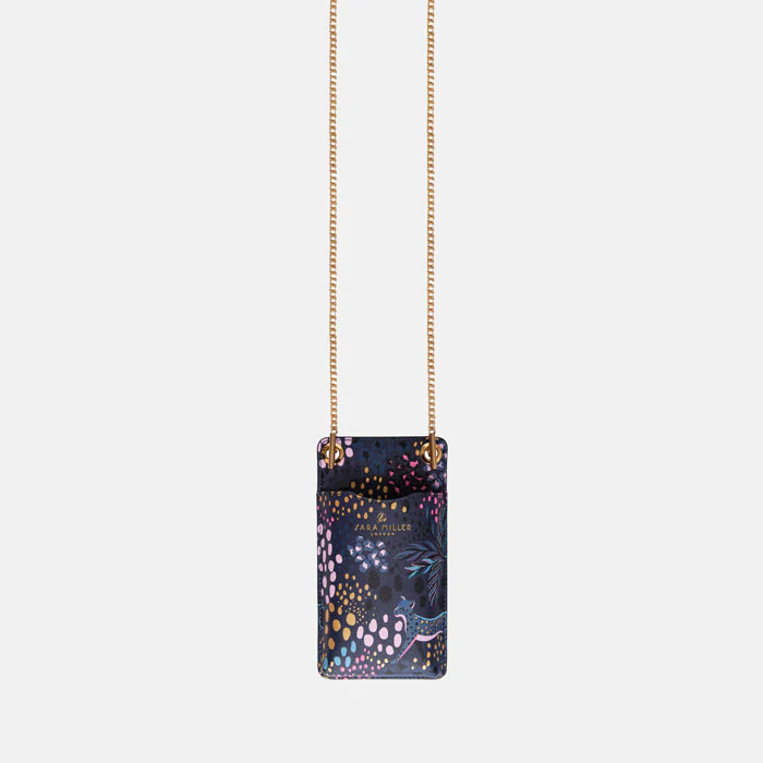 Sara Miller Phone Pouch - Midnight Leopard