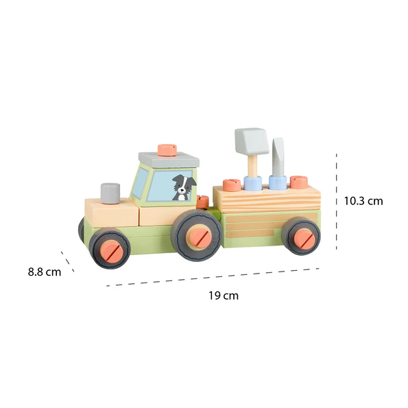 Orange Tree Toys Farmyard Buildable Tractor