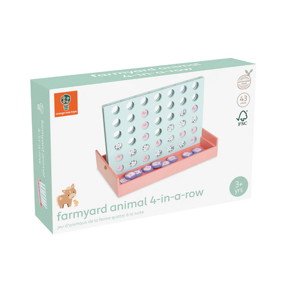 Orange Tree Toys Farmyard Animal 4 in A Row