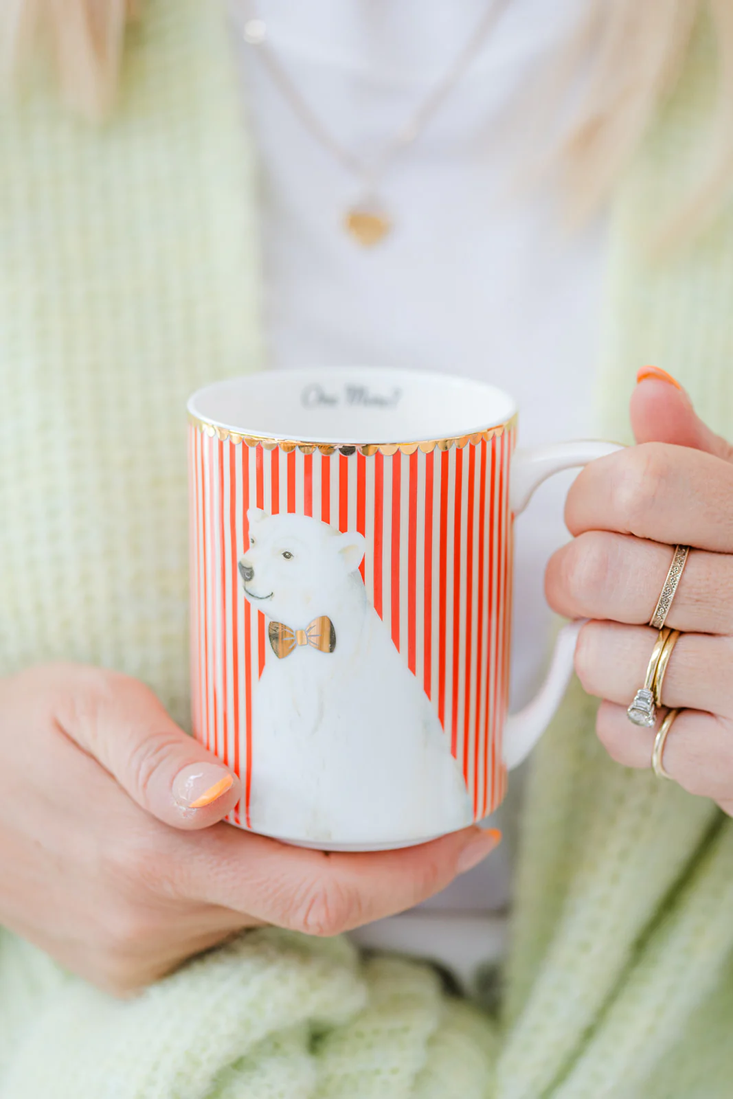 Yvonne Ellen Christmas Polar Bear Medium Mug