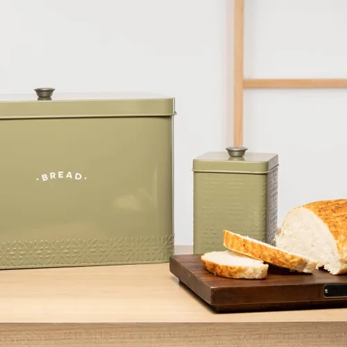 Artisan Street Embossed Canister - Moss